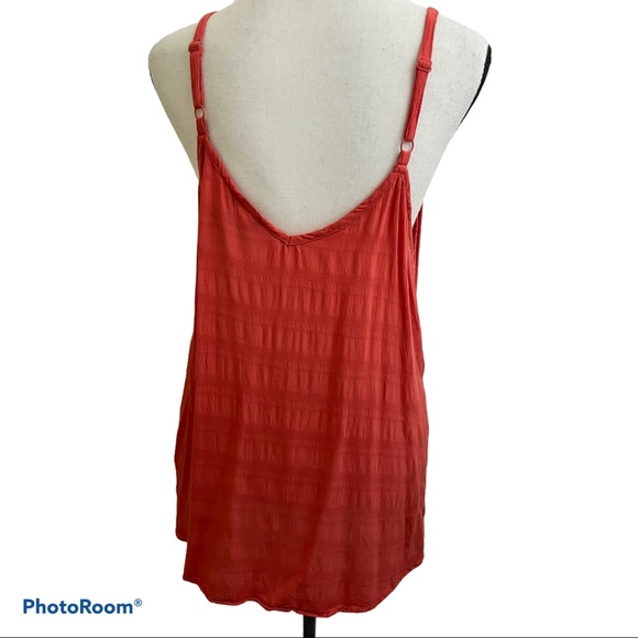 Torrid spaghetti strap tie bow texture top size 0 torrid 12 plus orange. - Picture 4 of 8